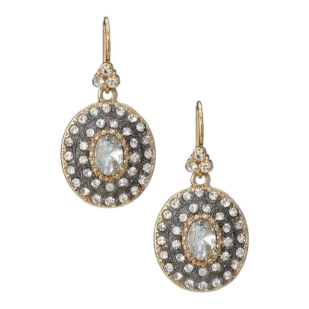 Stella & Dot Neeya Pavé Bracelet & Earrings Set Gold - Picture 9 of 11